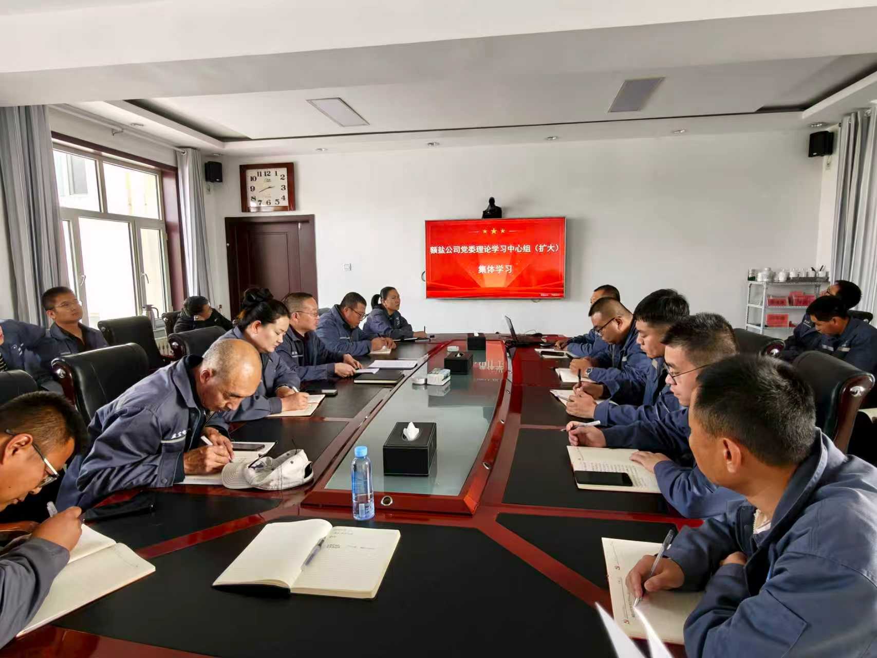 额盐公司党委理论学习中心组（扩大）集中学习党的二十届四中全会精神