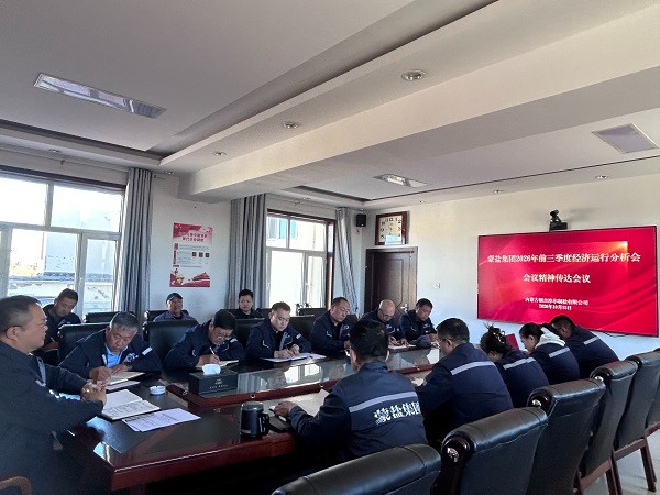 额盐公司召开蒙盐集团2026年前三季度 经济运行分析会议精神传达会议